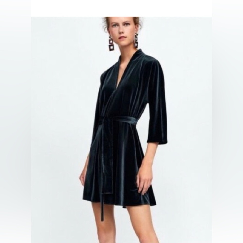 ZARA Cocktail Dress Bow & tie A-Line silhouette Knee length xs-m size